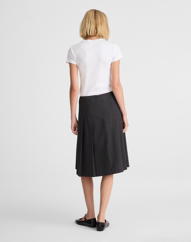 Pleated Midi Skirt DARK GREY