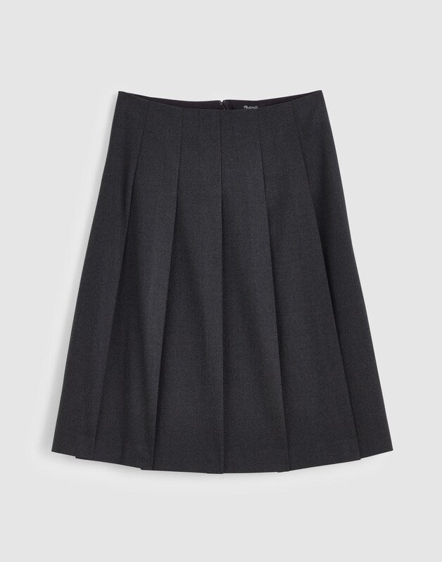 Pleated Midi Skirt DARK GREY
