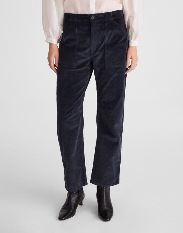The Darted Barrel-Leg Utility Pant in Corduroy CLASSIC NAVY