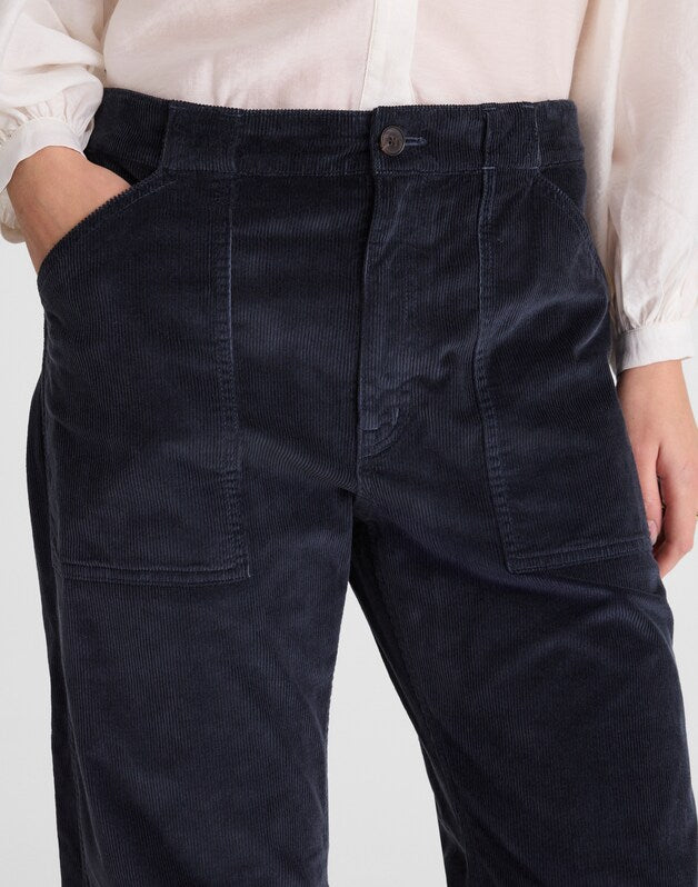 The Darted Barrel-Leg Utility Pant in Corduroy CLASSIC NAVY