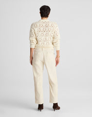The Petite Darted Barrel-Leg Utility Pant in Corduroy VINTAGE CANVAS