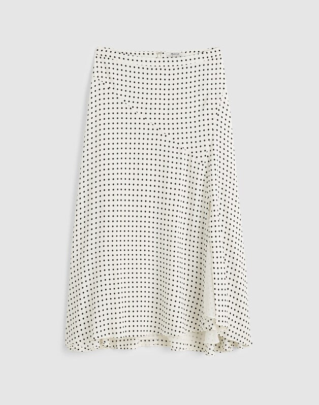 Side-Slit Midi Skirt LINEAR DOTS  LIGHTHOUSE