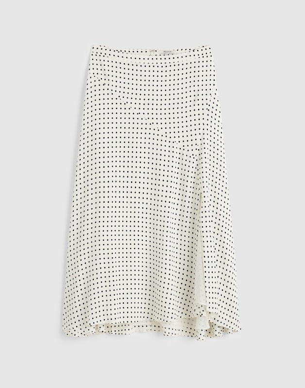 Side-Slit Midi Skirt LINEAR DOTS  LIGHTHOUSE