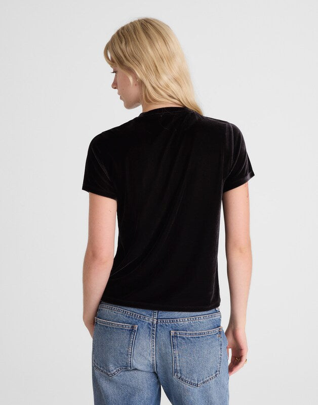 The Relaxed Tee in Velvet JET BLACK