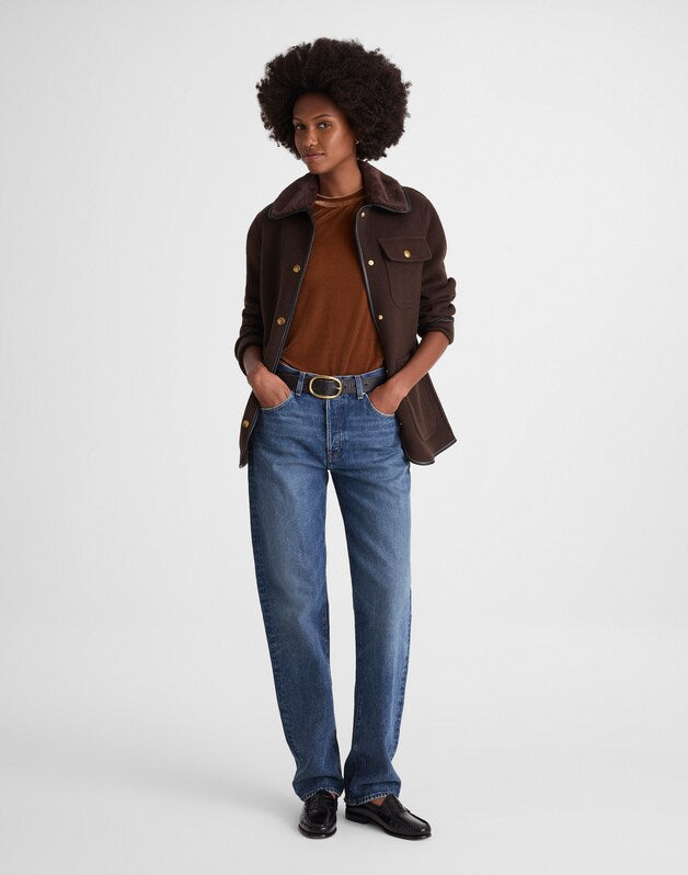 The Relaxed Tee in Velvet PECAN SHELL