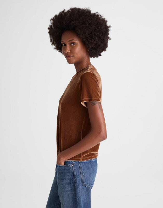 The Relaxed Tee in Velvet PECAN SHELL