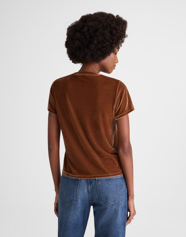 The Relaxed Tee in Velvet PECAN SHELL