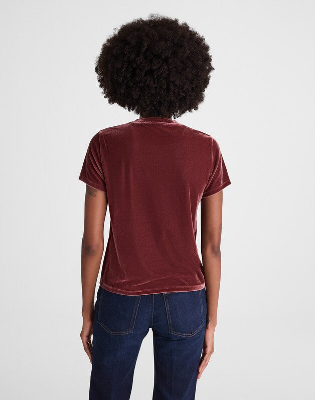 The Relaxed Tee in Velvet SPICY RAISIN