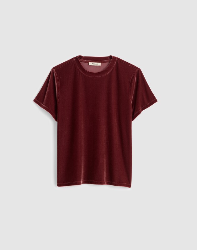 The Relaxed Tee in Velvet SPICY RAISIN