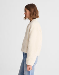 Bomber Jacket in Sherpa VINTAGE IVORY