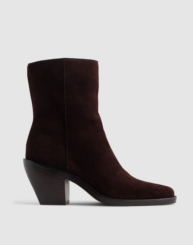 The Idris Side-Zip Ankle Boot COFFEE BEAN