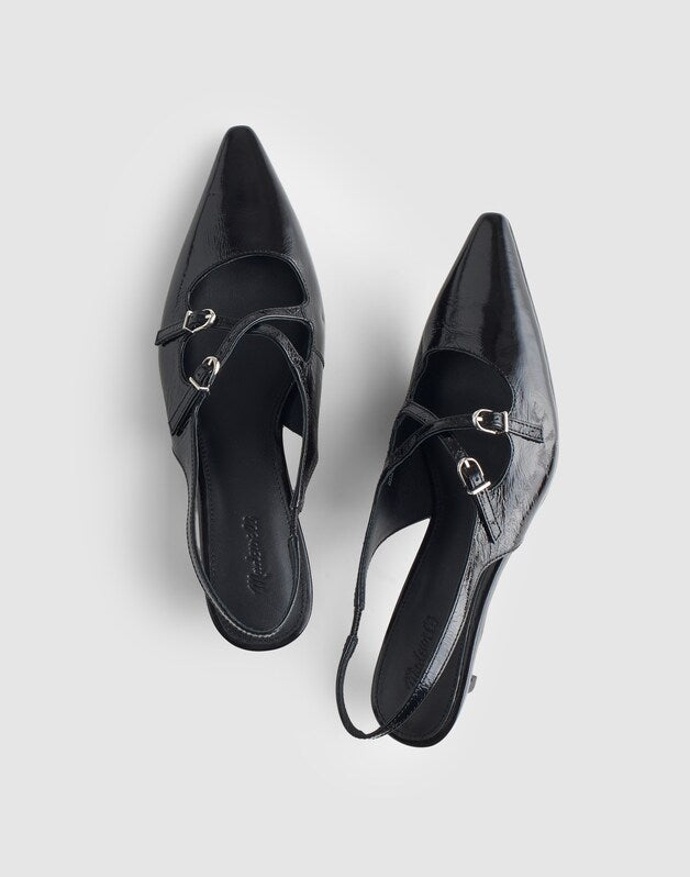 The Emilie Crisscross Slingback Pump TRUE BLACK