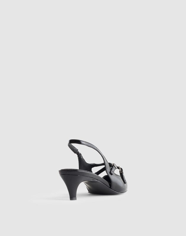 The Emilie Crisscross Slingback Pump TRUE BLACK