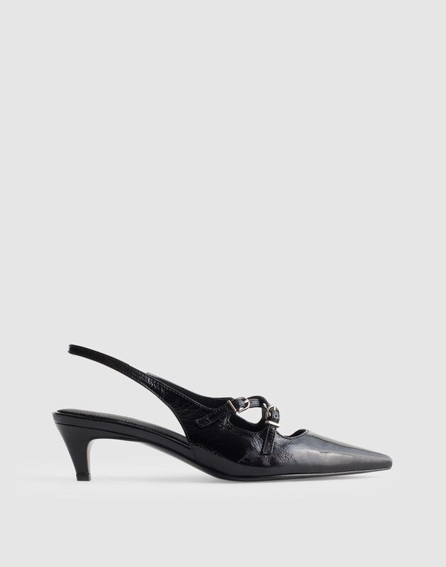 The Emilie Crisscross Slingback Pump TRUE BLACK