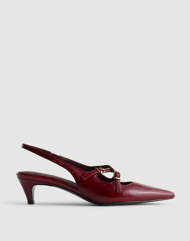The Emilie Crisscross Slingback Pump CABERNET