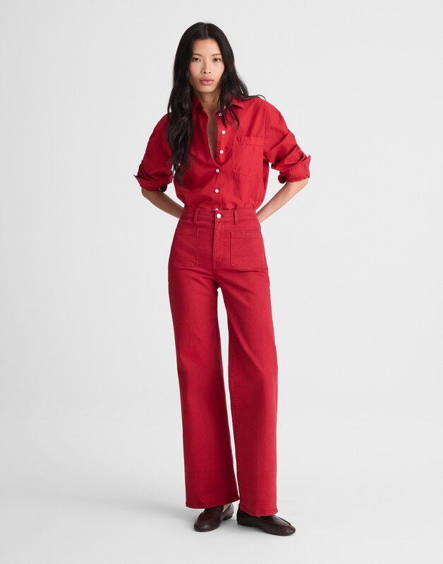 The Easy Shirt in Poplin CHERRY