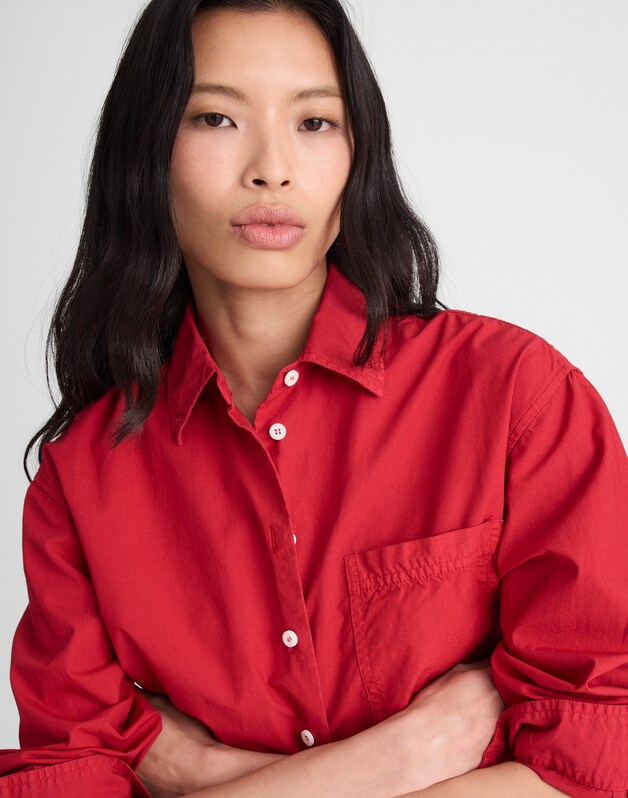 The Easy Shirt in Poplin CHERRY