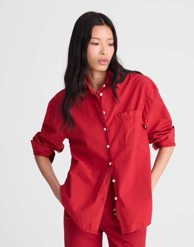 The Easy Shirt in Poplin CHERRY