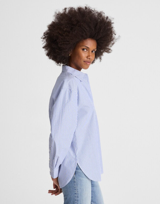 The Easy Shirt in Poplin BLUE PFD MARTIN STRIPE