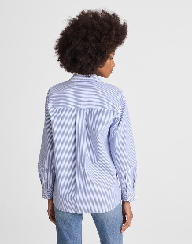 The Easy Shirt in Poplin BLUE PFD MARTIN STRIPE