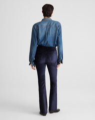 The Stretch Flare Pant in Velvet CLASSIC NAVY