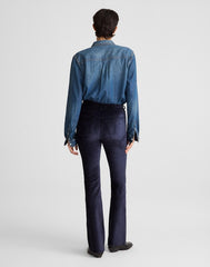 The Stretch Flare Pant in Velvet CLASSIC NAVY
