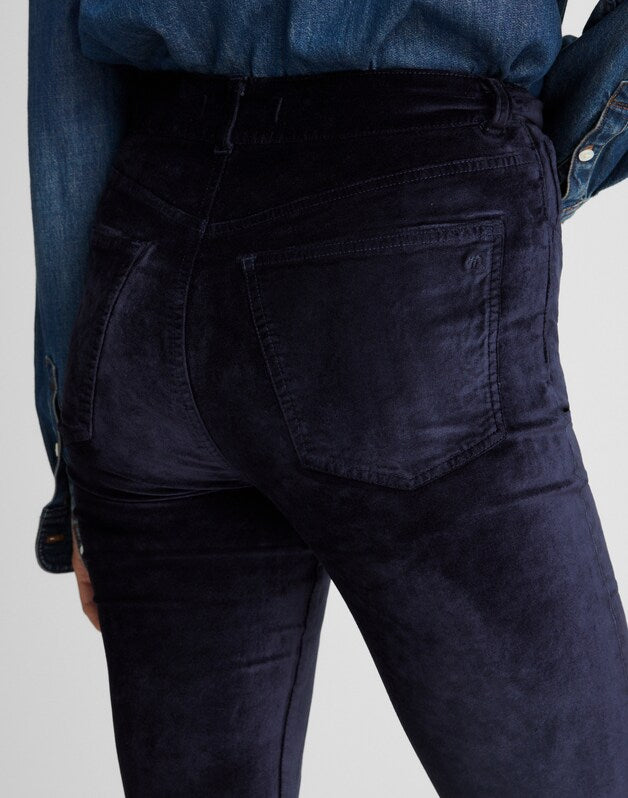 The Stretch Flare Pant in Velvet CLASSIC NAVY