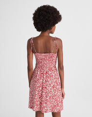 Tie Shoulder Mini Dress in Floral AMANDA FLORAL  RED