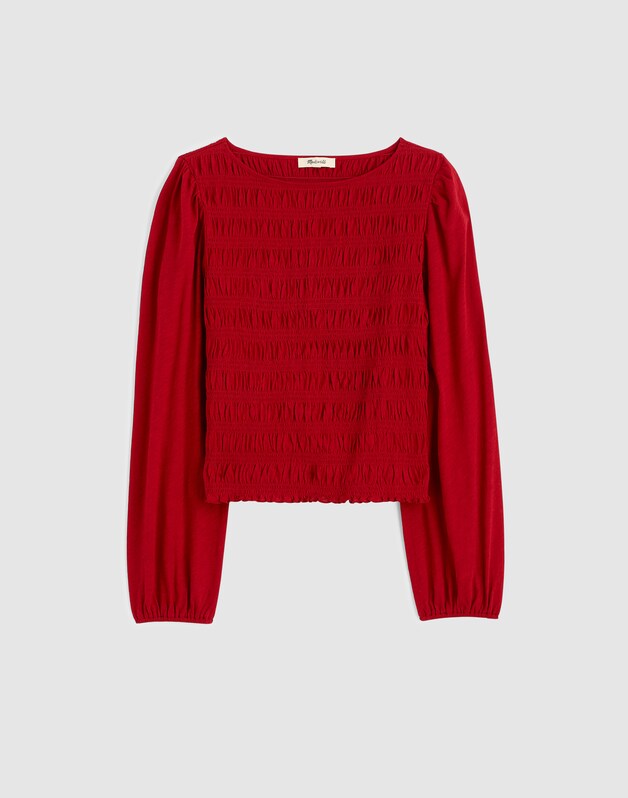 Smocked Boatneck Top RUBY