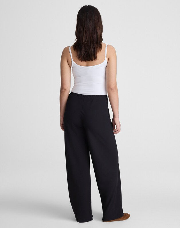 Pull-On Pants in Crepe JET BLACK