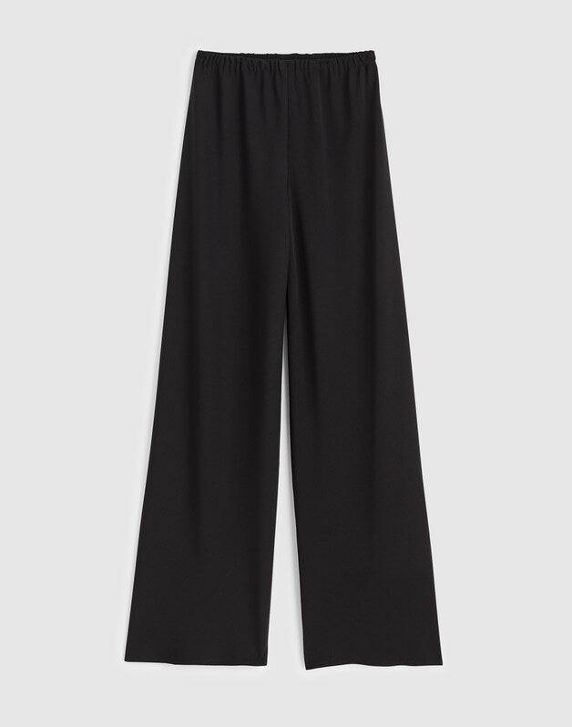 Pull-On Pants in Crepe JET BLACK