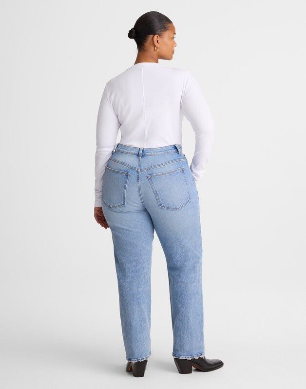 The Plus Longline Straight Jean RAEBROOK WASH