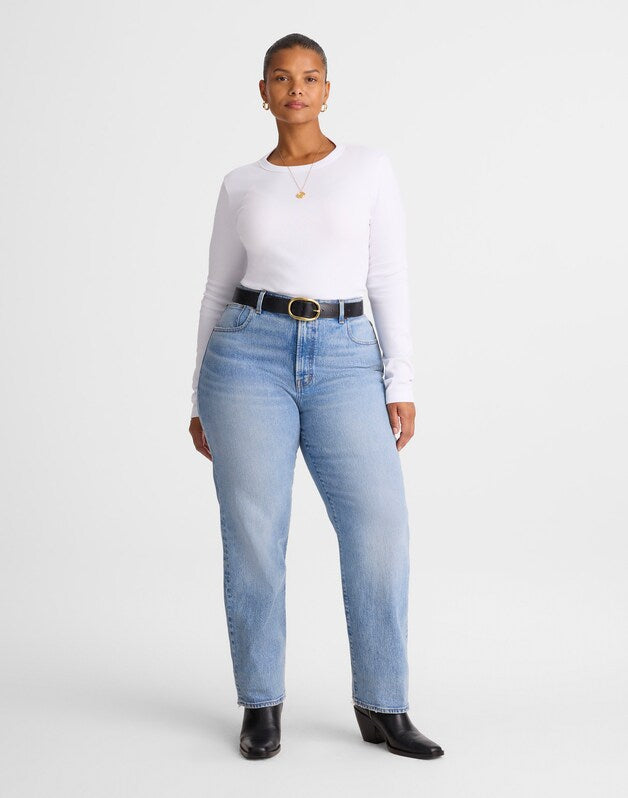 The Plus Longline Straight Jean RAEBROOK WASH