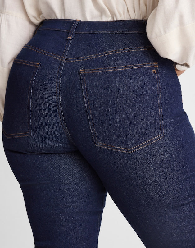 The Plus Stretch Flare Jean in Rinse Wash RINSE WASH