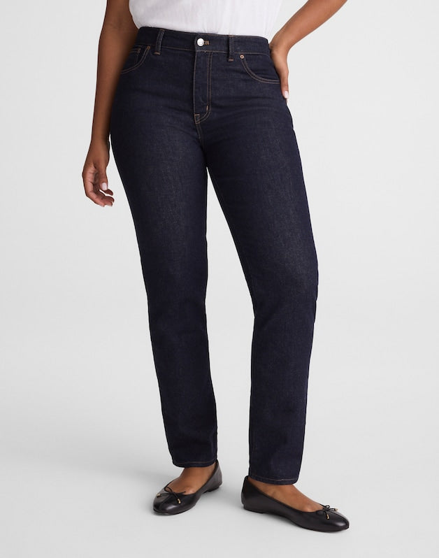 The Tall Curvy Jules Slim-Straight Jean in Rinse Wash RINSE WASH