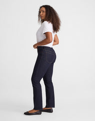 The Petite Curvy Jules Slim-Straight Jean in Rinse Wash RINSE WASH