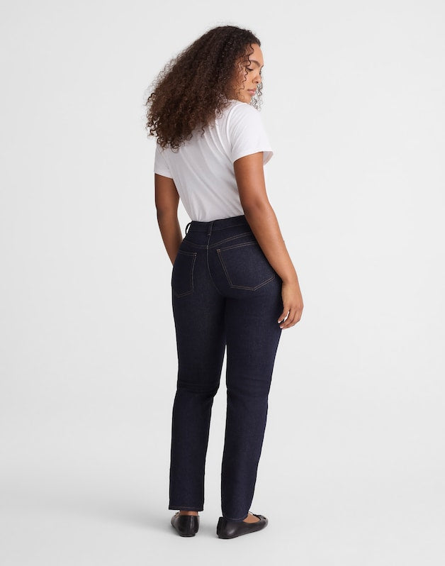 The Tall Curvy Jules Slim-Straight Jean in Rinse Wash RINSE WASH