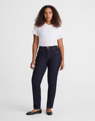 The Petite Curvy Jules Slim-Straight Jean in Rinse Wash RINSE WASH