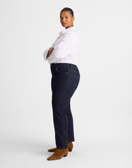 The Plus Jules Slim-Straight Jean in Rinse Wash RINSE WASH