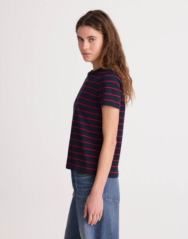 The Perfect Crewneck Tee in Allday Jersey CLASSIC NAVY