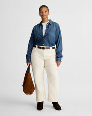 The Plus Darted Barrel-Leg Utility Pant in Corduroy VINTAGE CANVAS