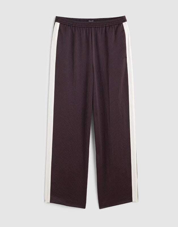 The Easy Pull-On Track Pant in Satin MOLASSES