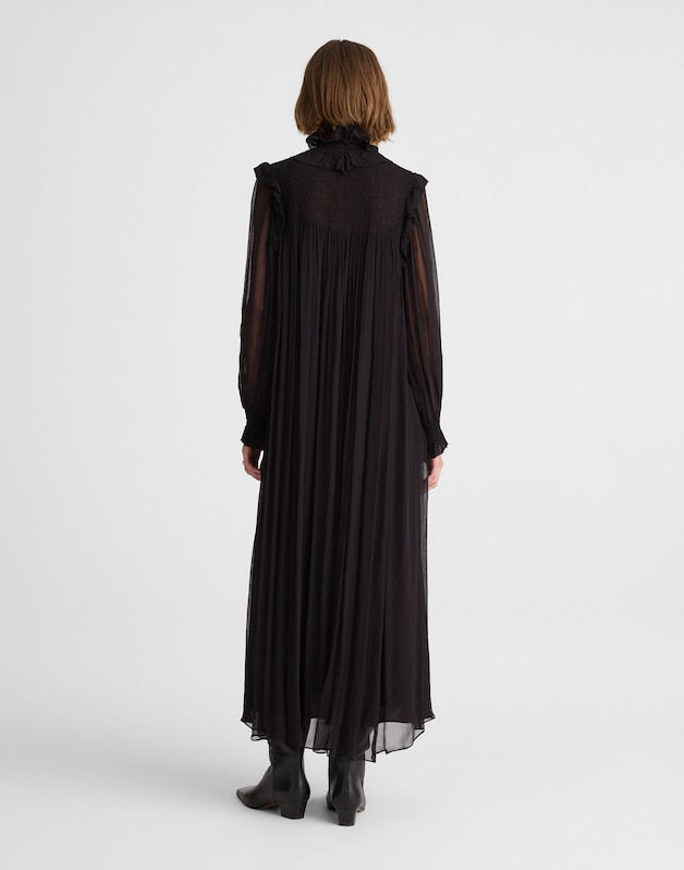 Alexa Chung for Madewell Joan Overlay Dress JET BLACK