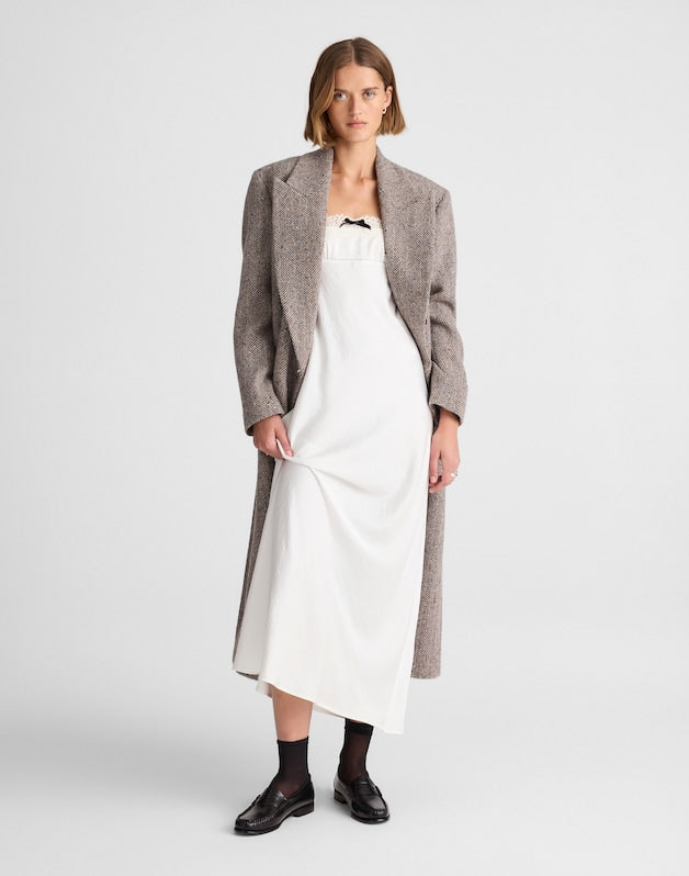 Alexa Chung for Madewell Courtney Satin Slip Dress IVORY