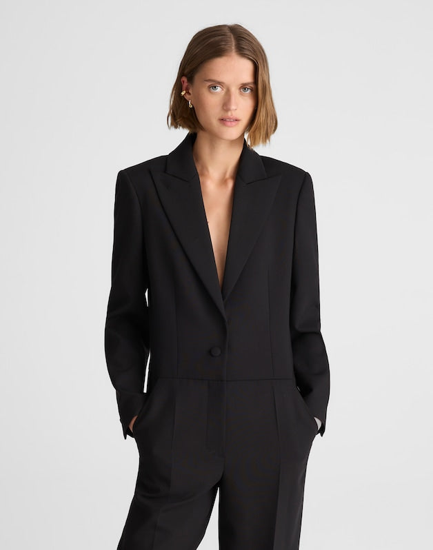 Alexa Chung for Madewell Tux Jumpsuit JET BLACK