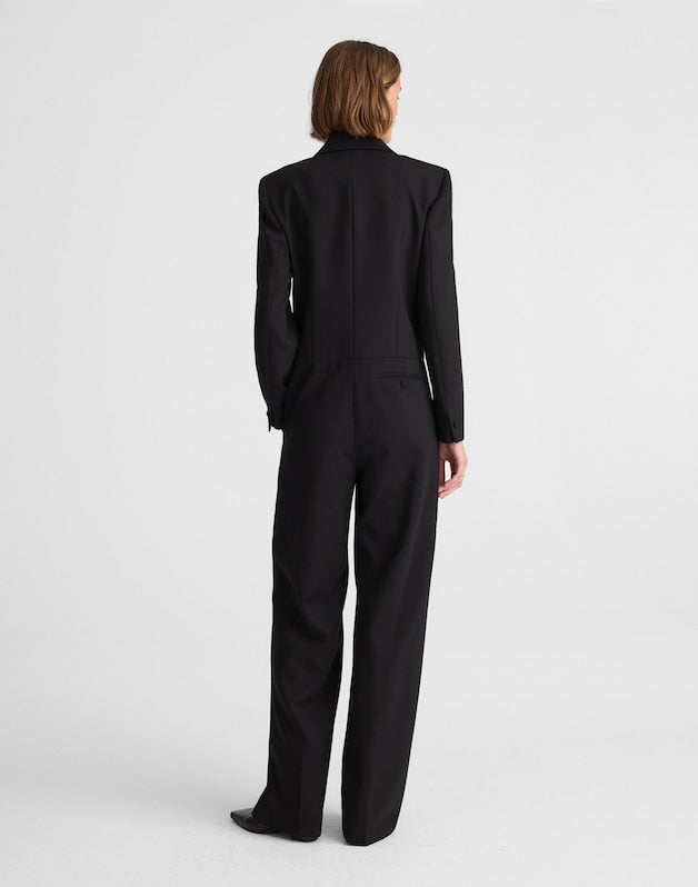 Alexa Chung for Madewell Tux Jumpsuit JET BLACK