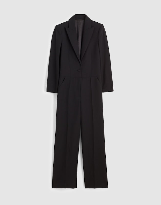 Alexa Chung for Madewell Tux Jumpsuit JET BLACK