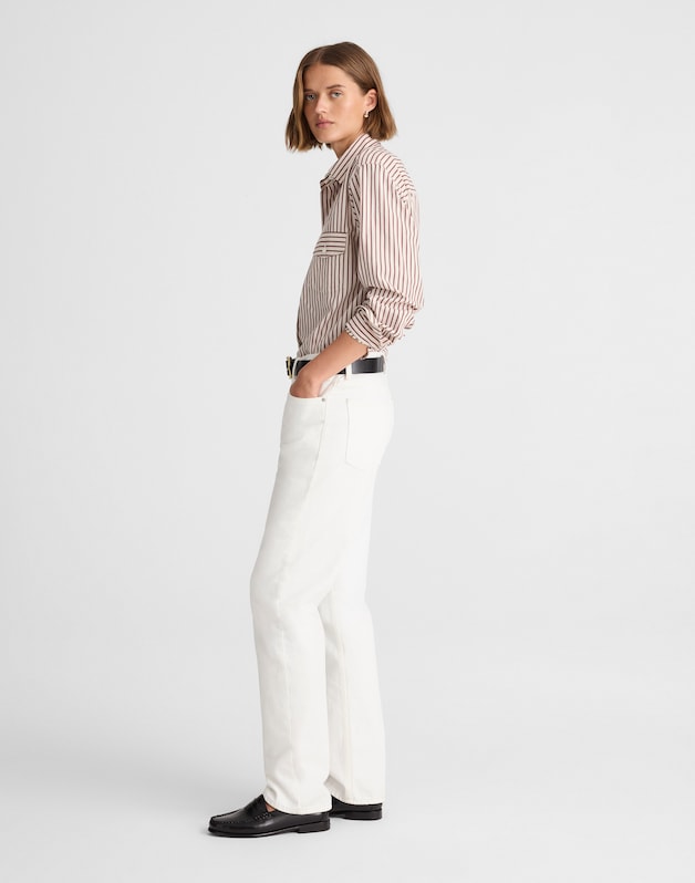 Alexa Chung for Madewell Slim Boyfriend Jean in Tile White TILE WHITE