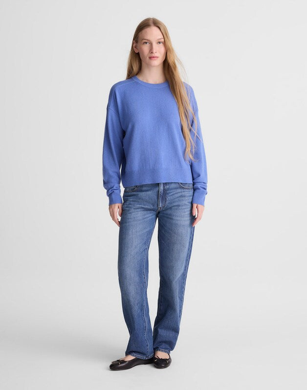 Crewneck Sweater in Cashmere HYDRANGEA