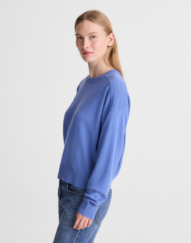 Crewneck Sweater in Cashmere HYDRANGEA
